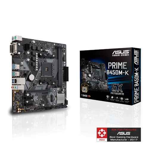 Asus PRIME B450M-K SOCKET AM4 DDR4 MICRO ATX AMD MOTHERBOARD